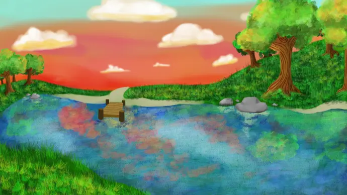 Nuts for You Lake Background